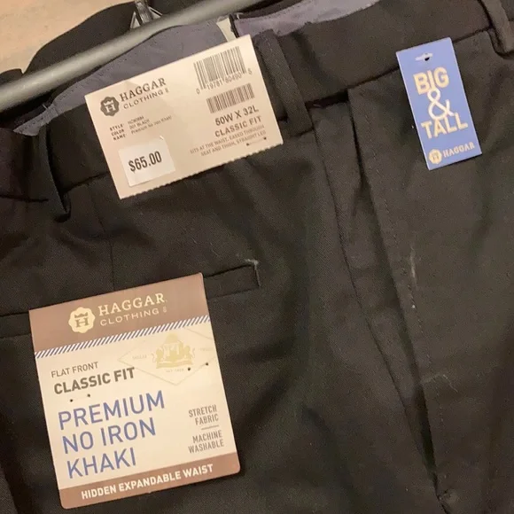 slim fit dress slacks Wrinkle Free Performance Khaki Pant